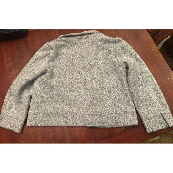 Rafaella Gray Tweed‎ Women's Coat Size Large Petite - Picture 2 of 6